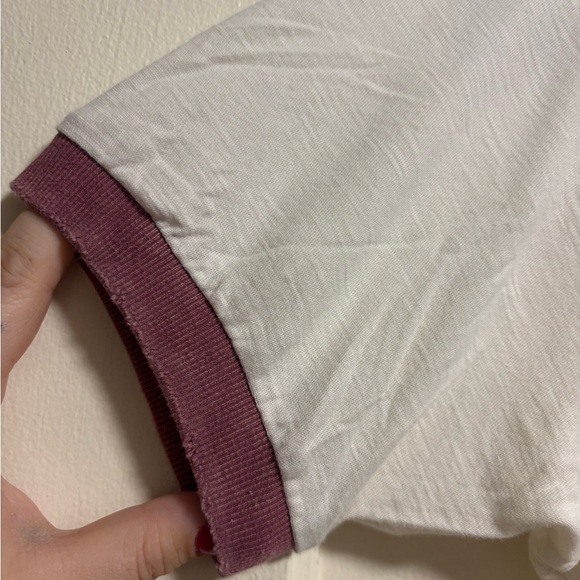 Large Stoned Immaculate Maroon and White Tee - Picture 5 of 5